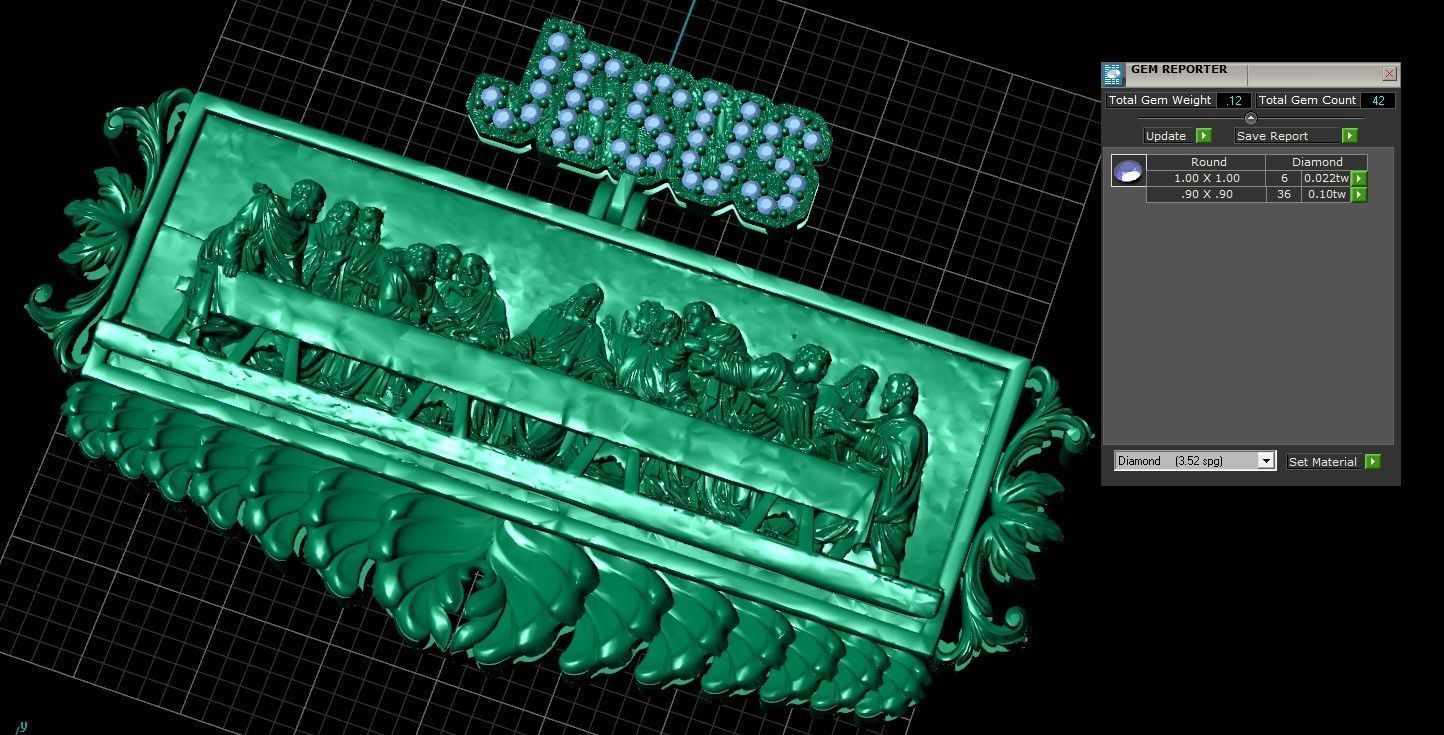 Leonardo Last Supper Jesus pendant 3D  Print Model  3D print model_13