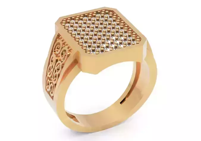 Men Ring 9 STL Jewelry Model for 3D Printing Projects