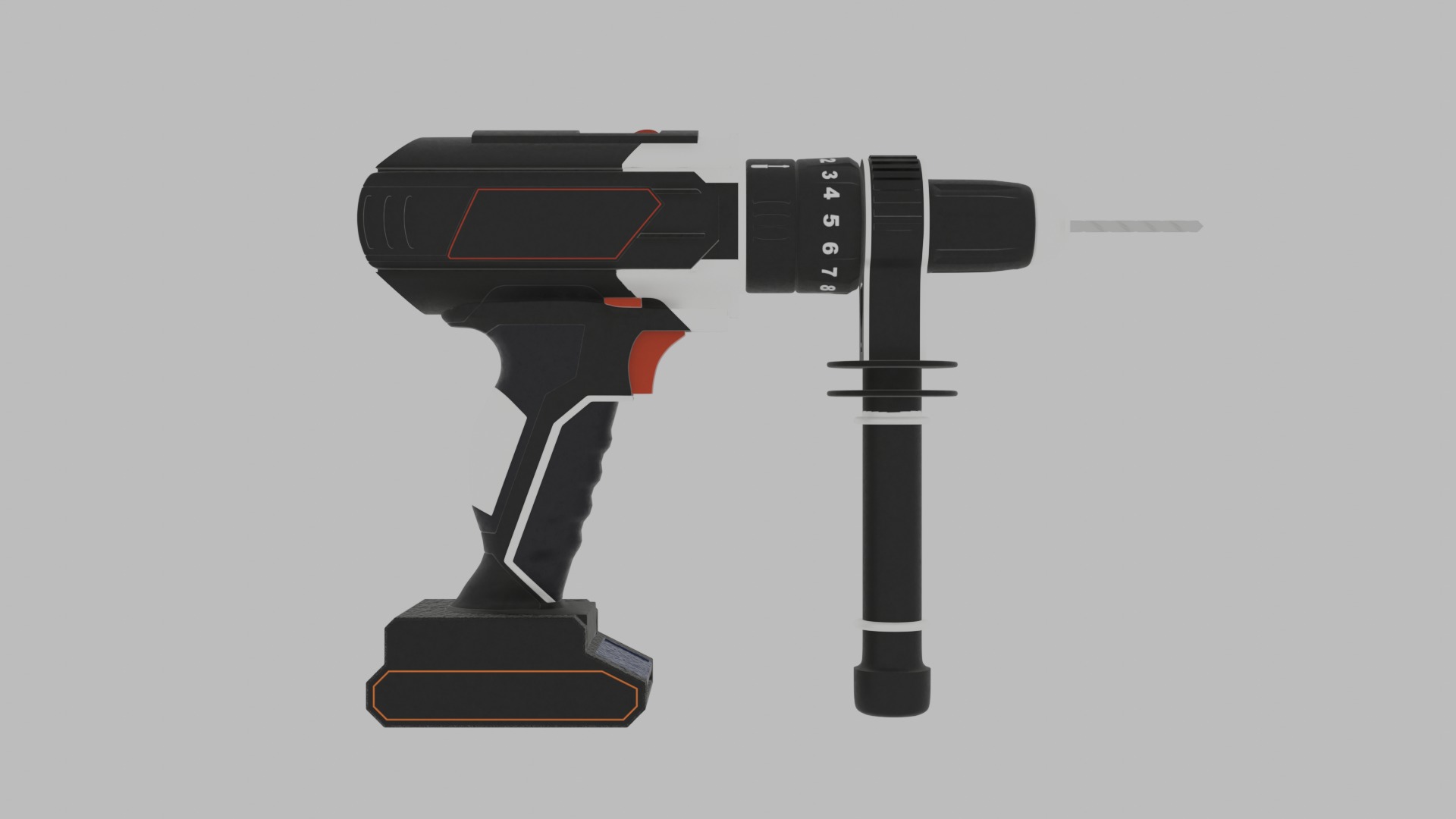 Cordless Electric Drill 3D model_4