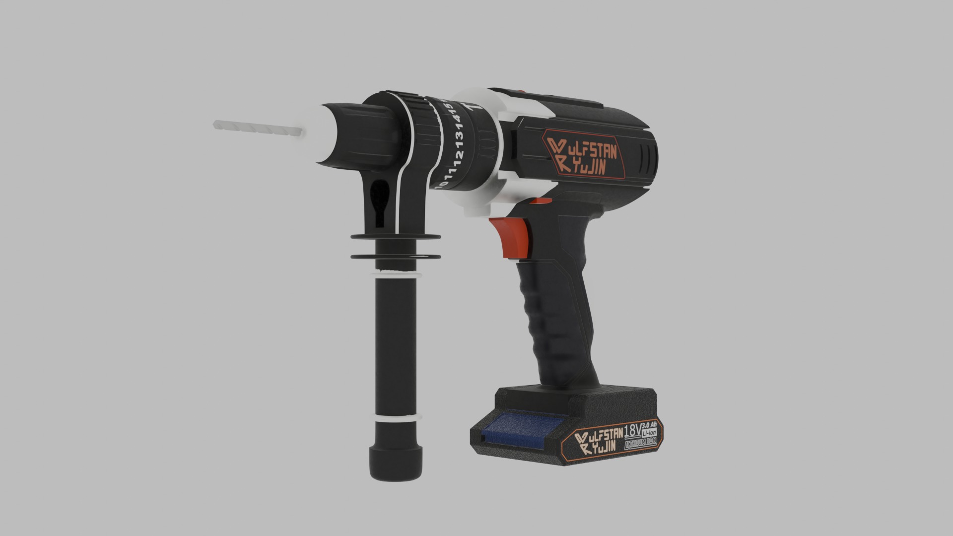 Cordless Electric Drill 3D model_7