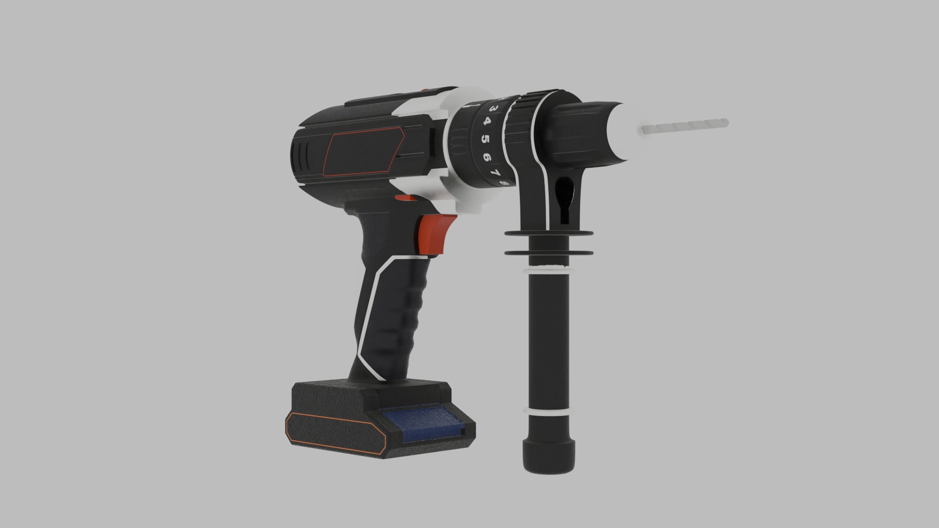 Cordless Electric Drill 3D model_5
