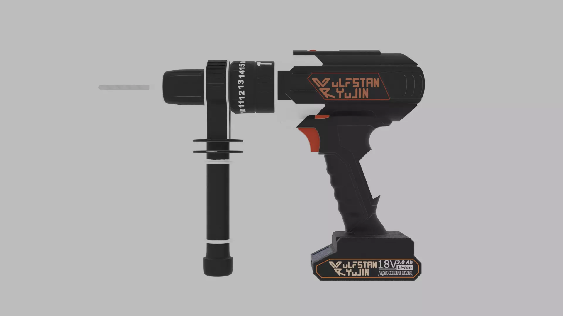 Cordless Electric Drill 3D model_0