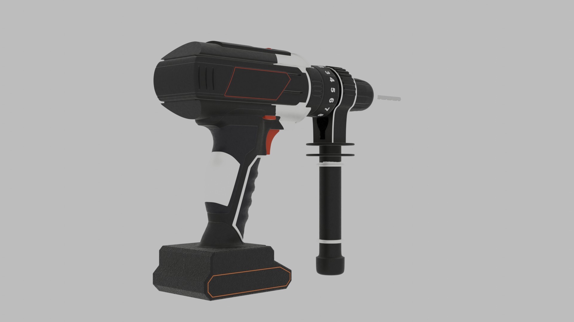 Cordless Electric Drill 3D model_3
