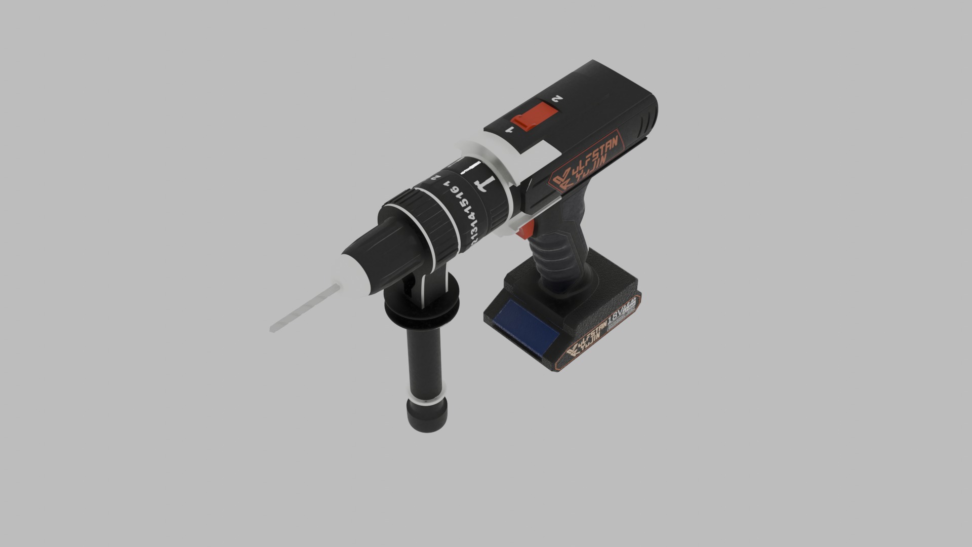Cordless Electric Drill 3D model_8