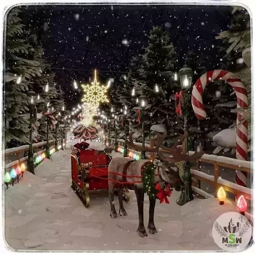 Christmas Forest Blender Scene - NIGHT