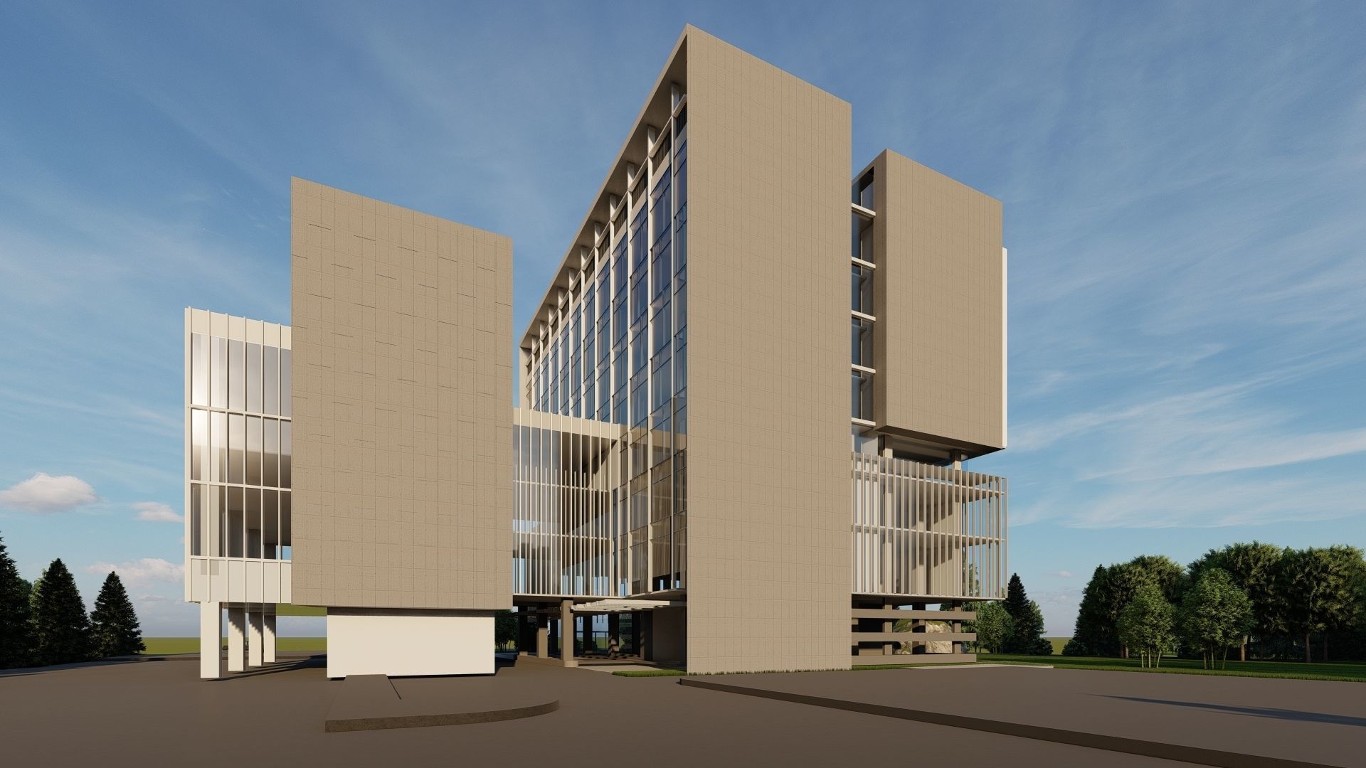 OFFICE BUILDING 3D model_3