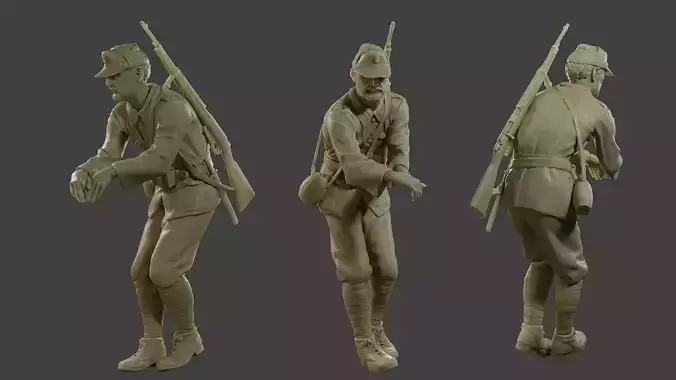 Italian soldier Attach2 ww2 IT10 3D print model