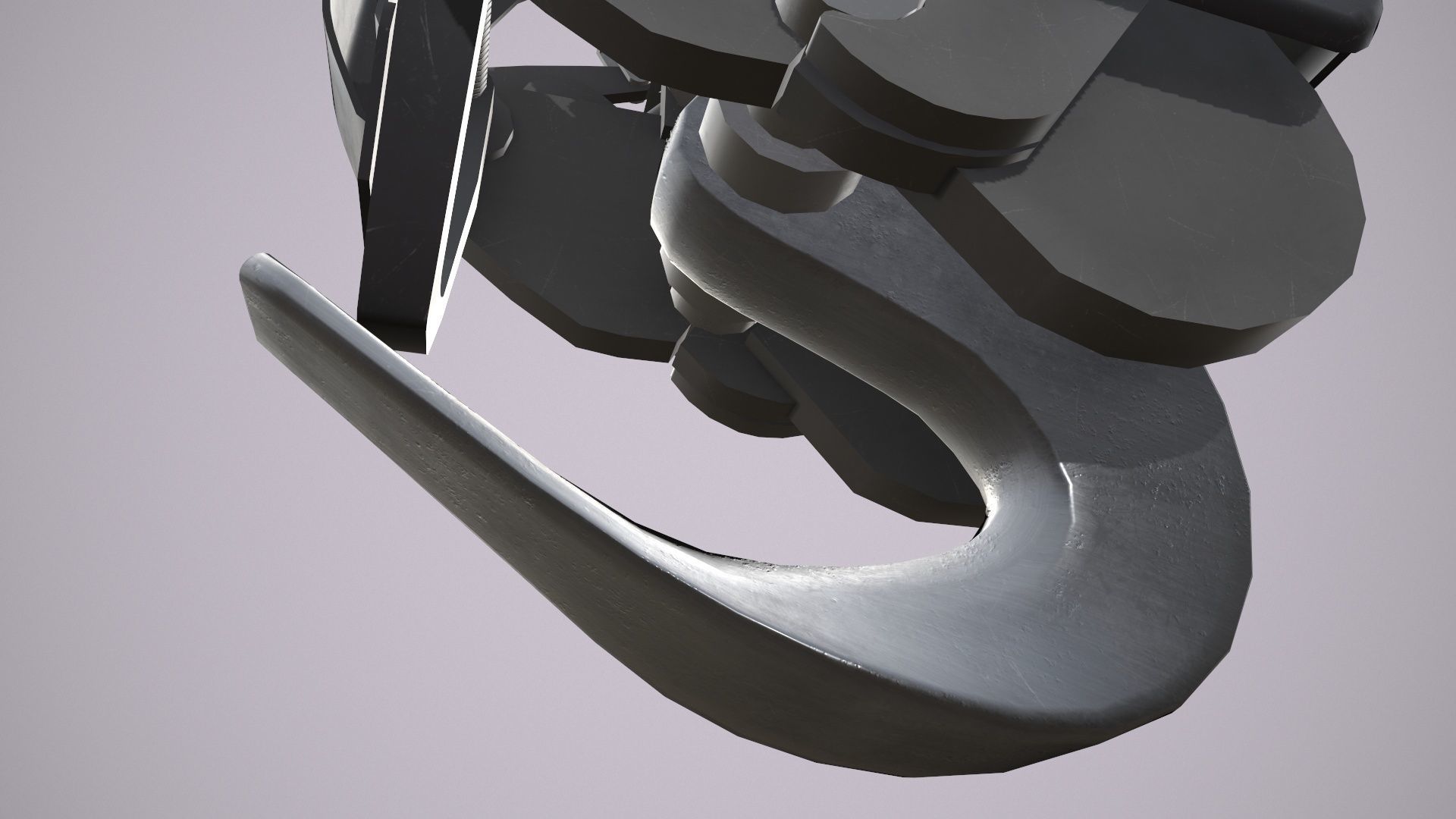 Helicopter Cargo Hook Low-poly 3D model_5