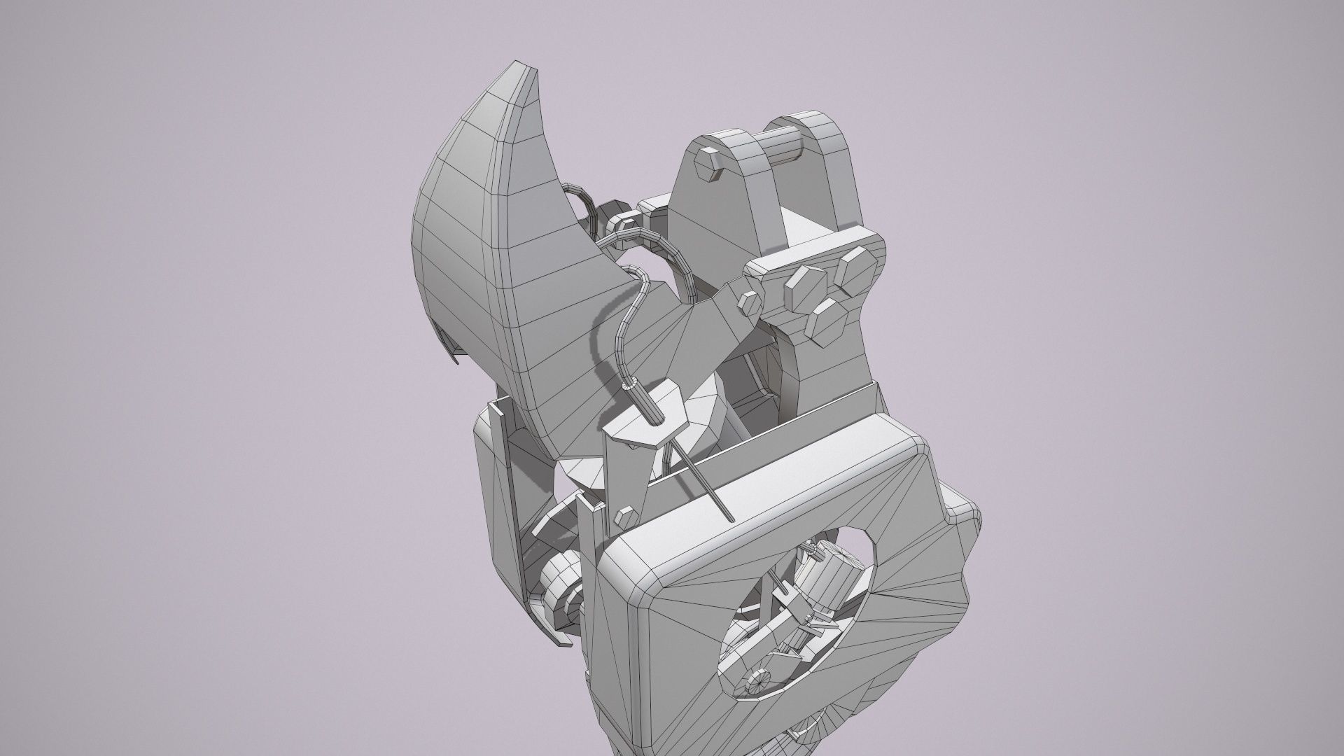 Helicopter Cargo Hook Low-poly 3D model_9