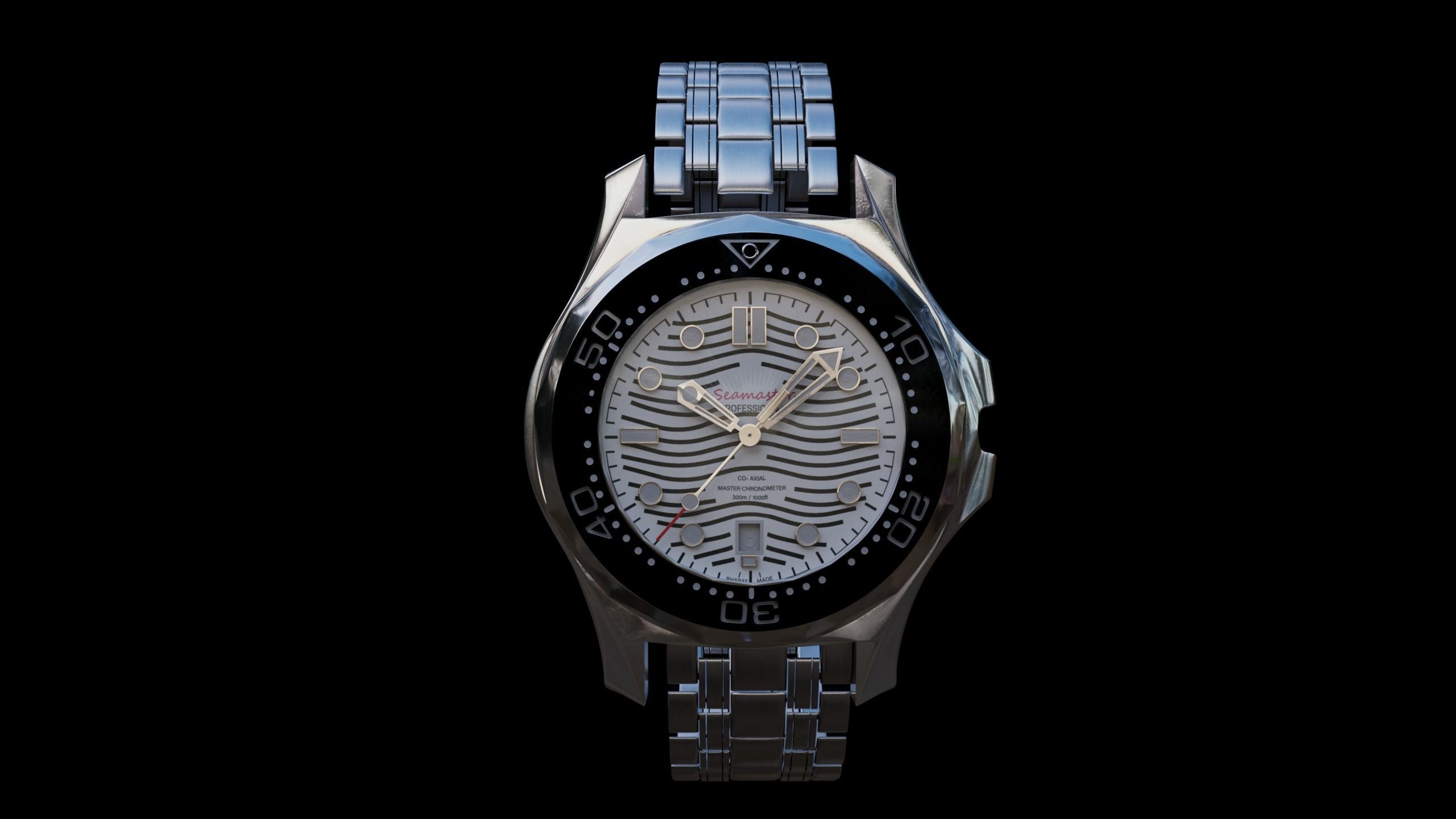 Omega Seamaster Diver 300M Watch 3D model_3