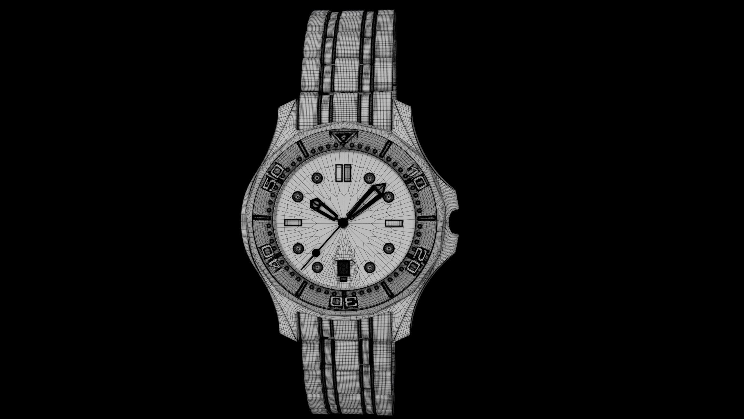 Omega Seamaster Diver 300M Watch 3D model_13