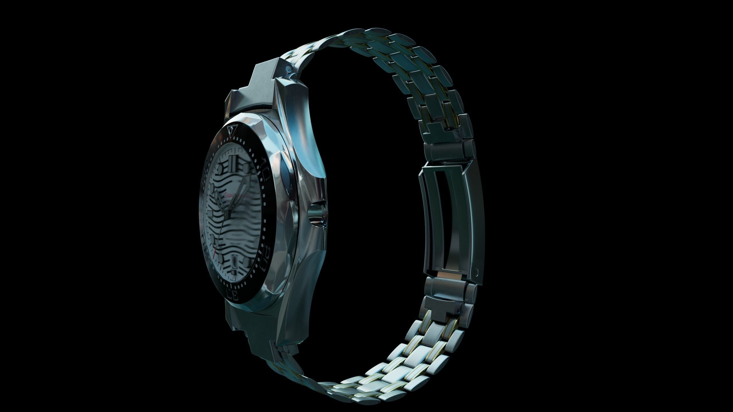 Omega Seamaster Diver 300M Watch 3D model_4