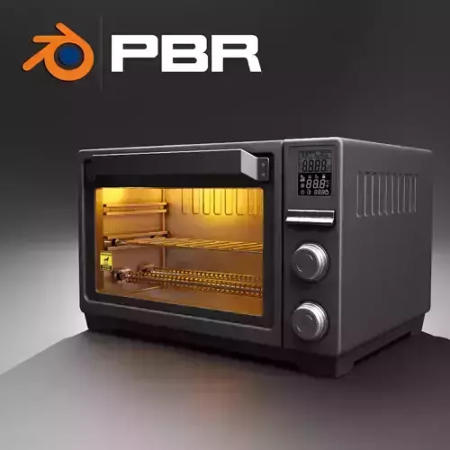 PBR Oven 3D Model Including High quality texture