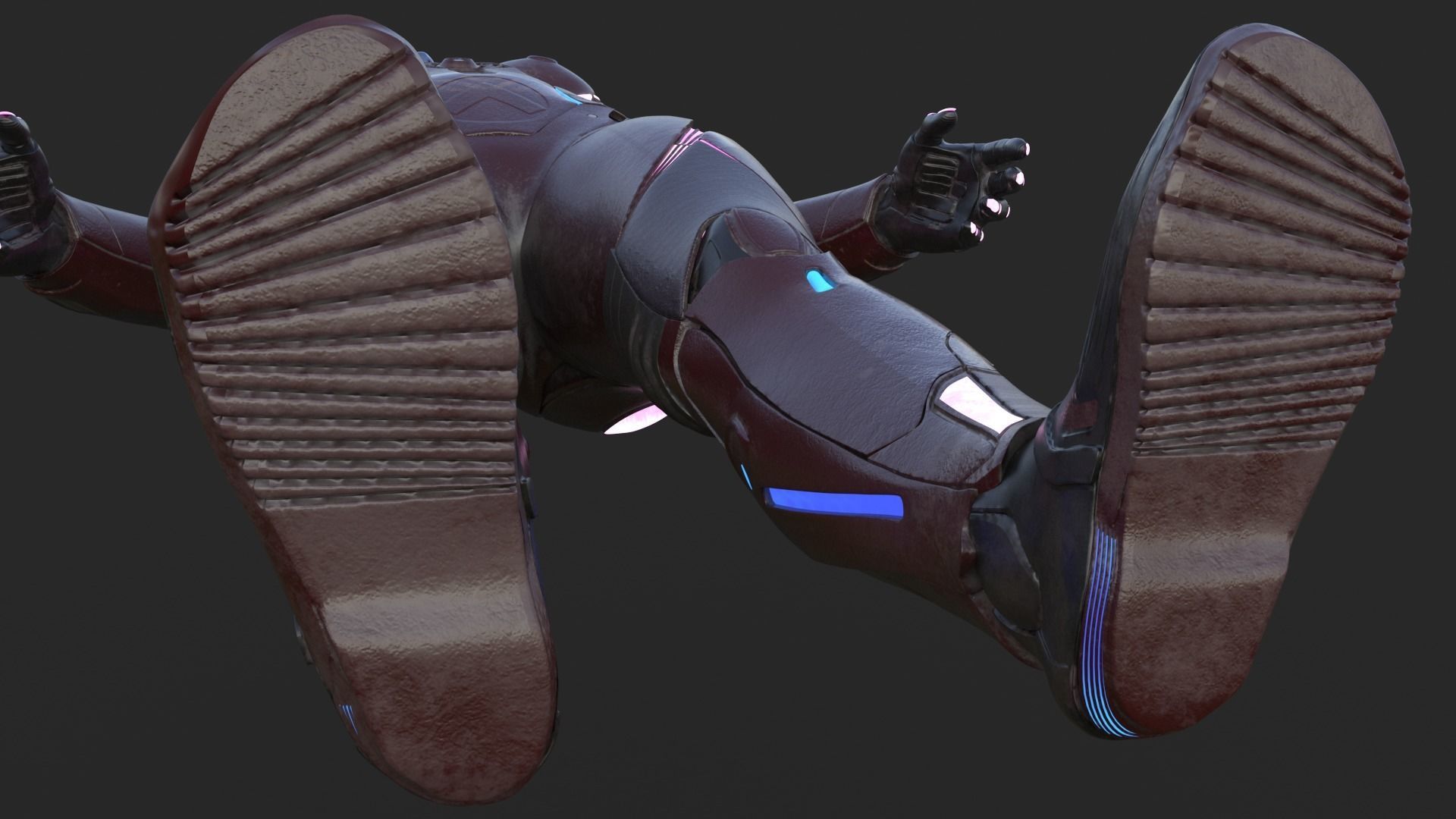 Cyborg Angel Asian Red 3D model_18