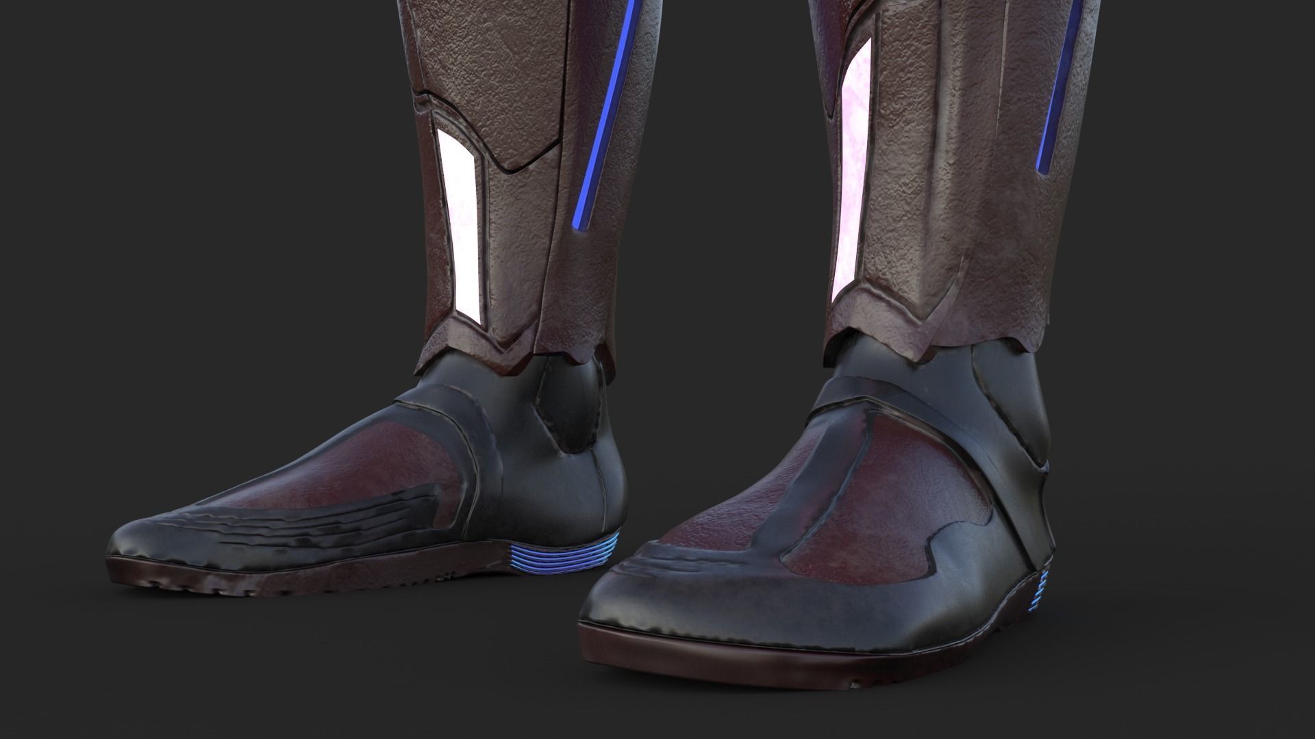 Cyborg Angel Asian Red 3D model_17