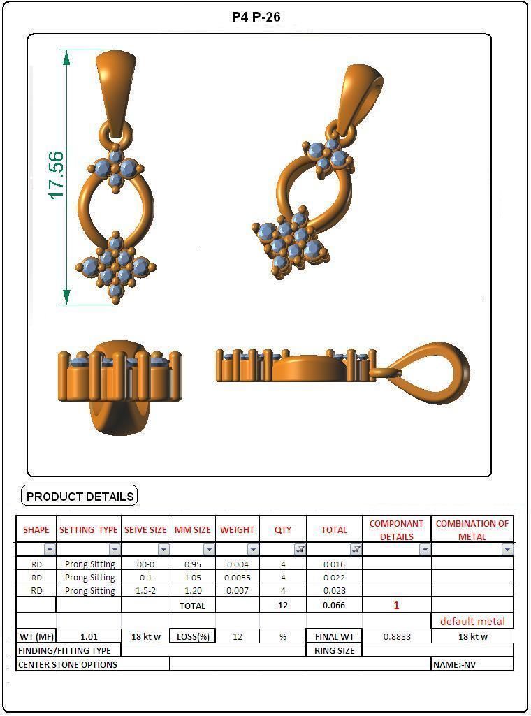 Light Wt Pendant 3dm stl obj mtl gltf glb 3D print model_4