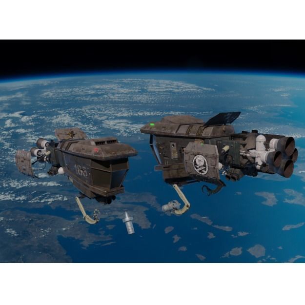 SPACESHIP Tug  Free 3D model_9