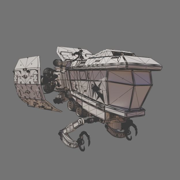 SPACESHIP Tug  Free 3D model_10