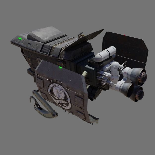 SPACESHIP Tug  Free 3D model_3