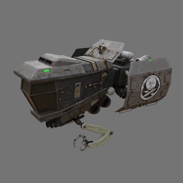 SPACESHIP Tug  Free 3D model_4