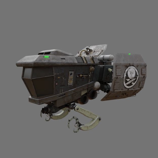 SPACESHIP Tug  Free 3D model_1