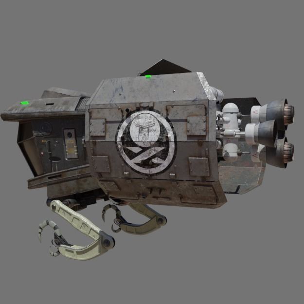 SPACESHIP Tug  Free 3D model_5