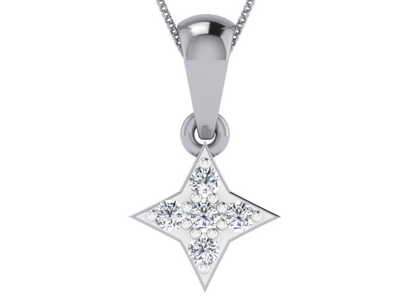 Star Light Wt Pendant 3dm stl obj mtl gltf glb  3D print model_6