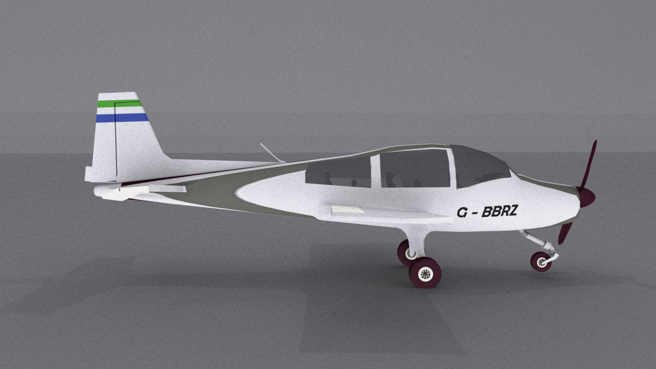 Grumman American AA-5 Low-poly 3D model_15