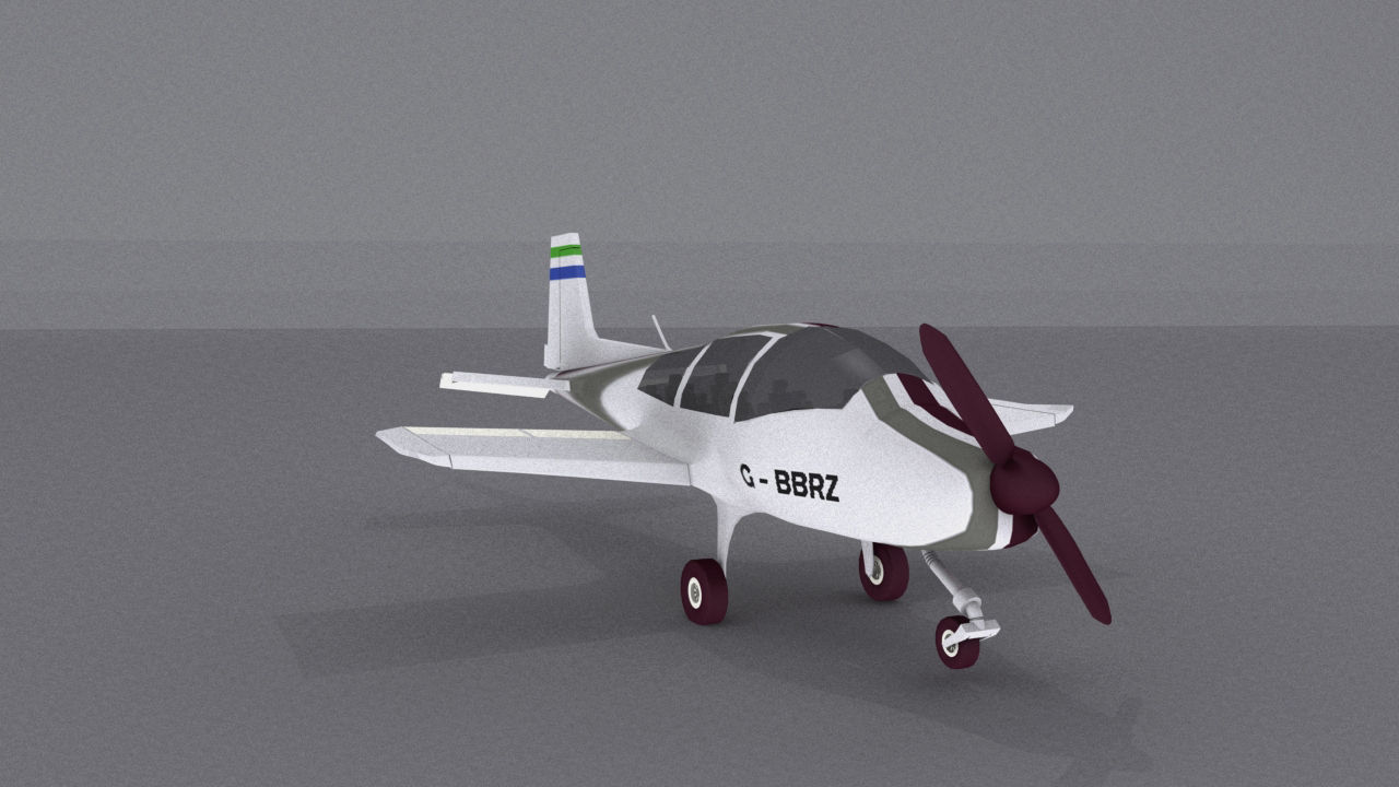 Grumman American AA-5 Low-poly 3D model_17