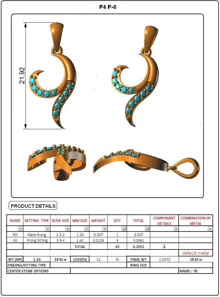 Light Wt Pendant 3dm stl obj mtl gltf glb 3D print model_12