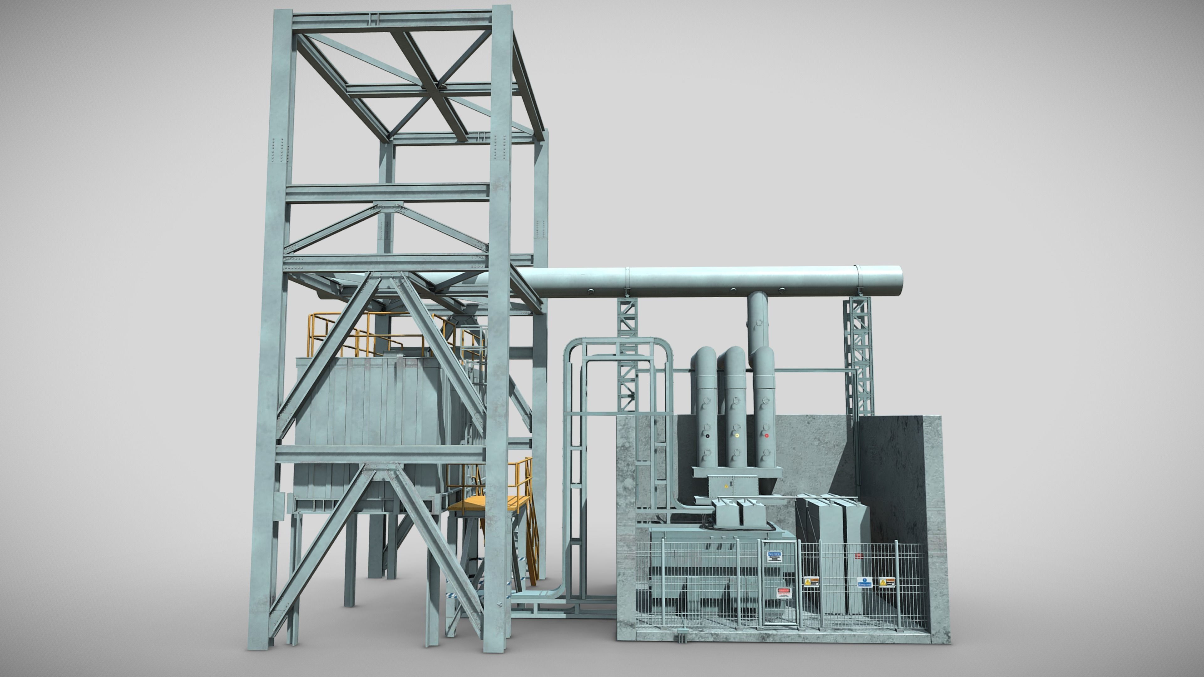 Power Generator Low-poly 3D model_2