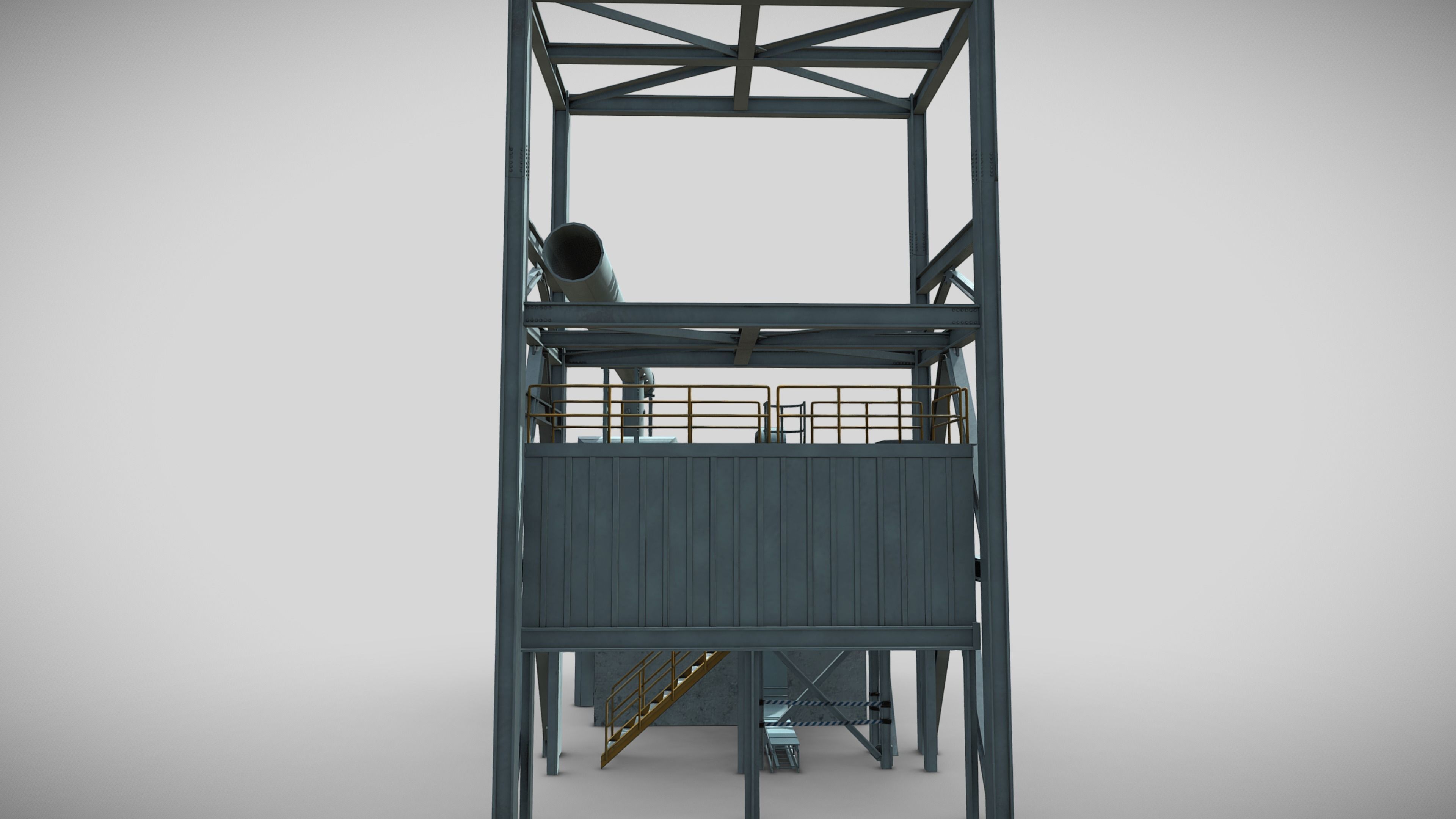 Power Generator Low-poly 3D model_5