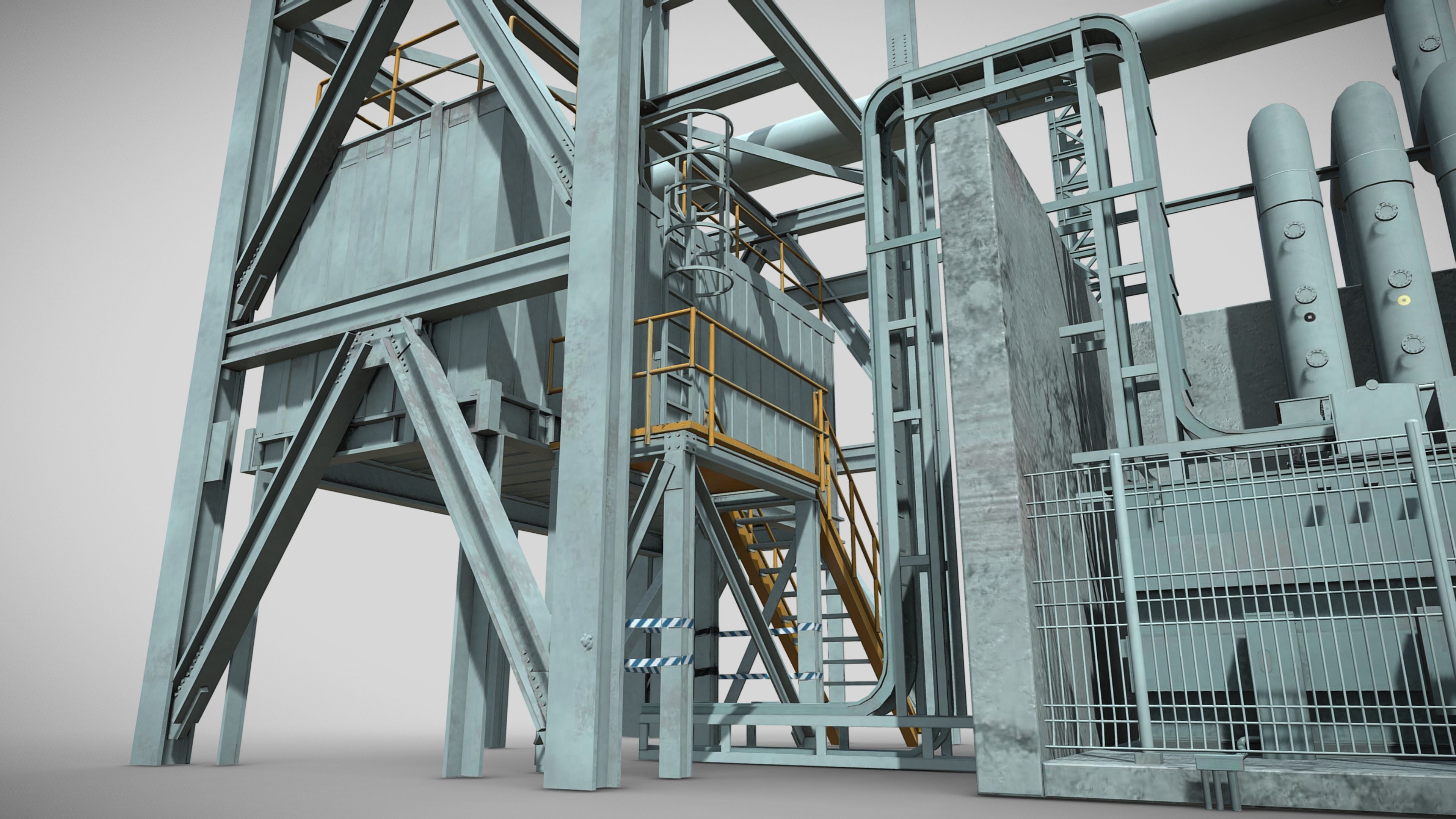 Power Generator Low-poly 3D model_1