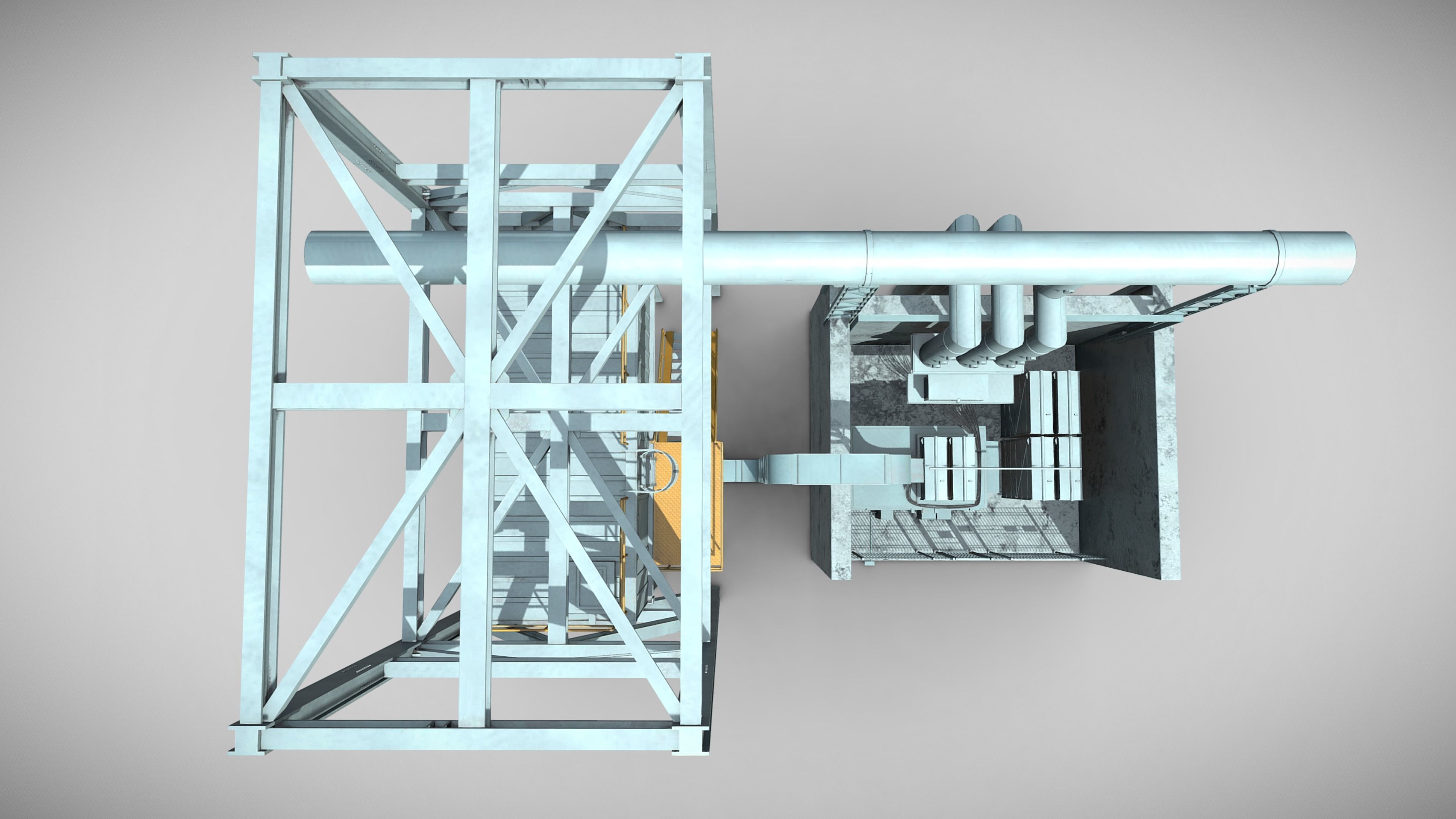 Power Generator Low-poly 3D model_6