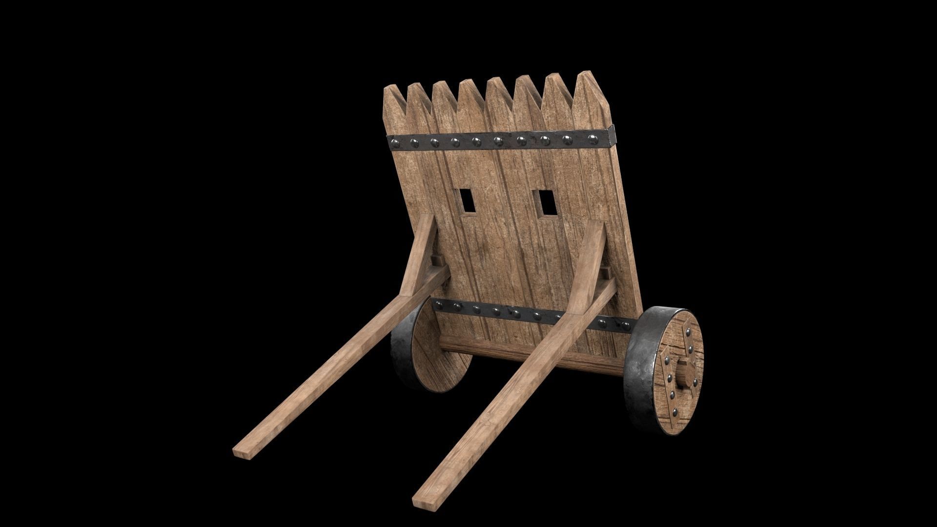 3d model Siege weapon Shield Low-poly 3D model_7