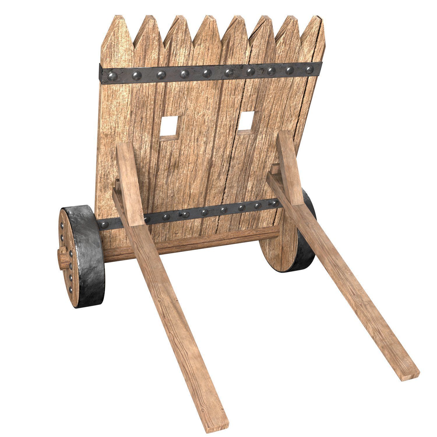 3d model Siege weapon Shield Low-poly 3D model_2
