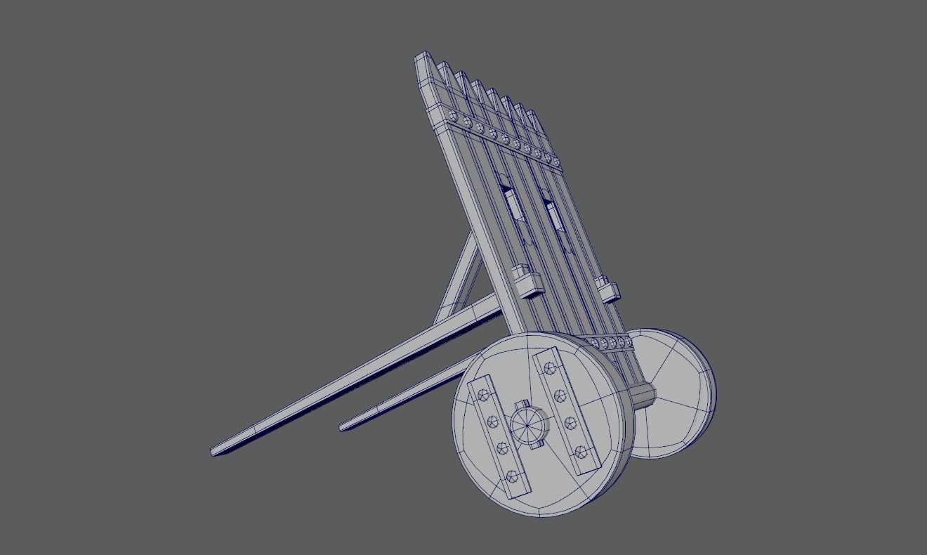 3d model Siege weapon Shield Low-poly 3D model_17