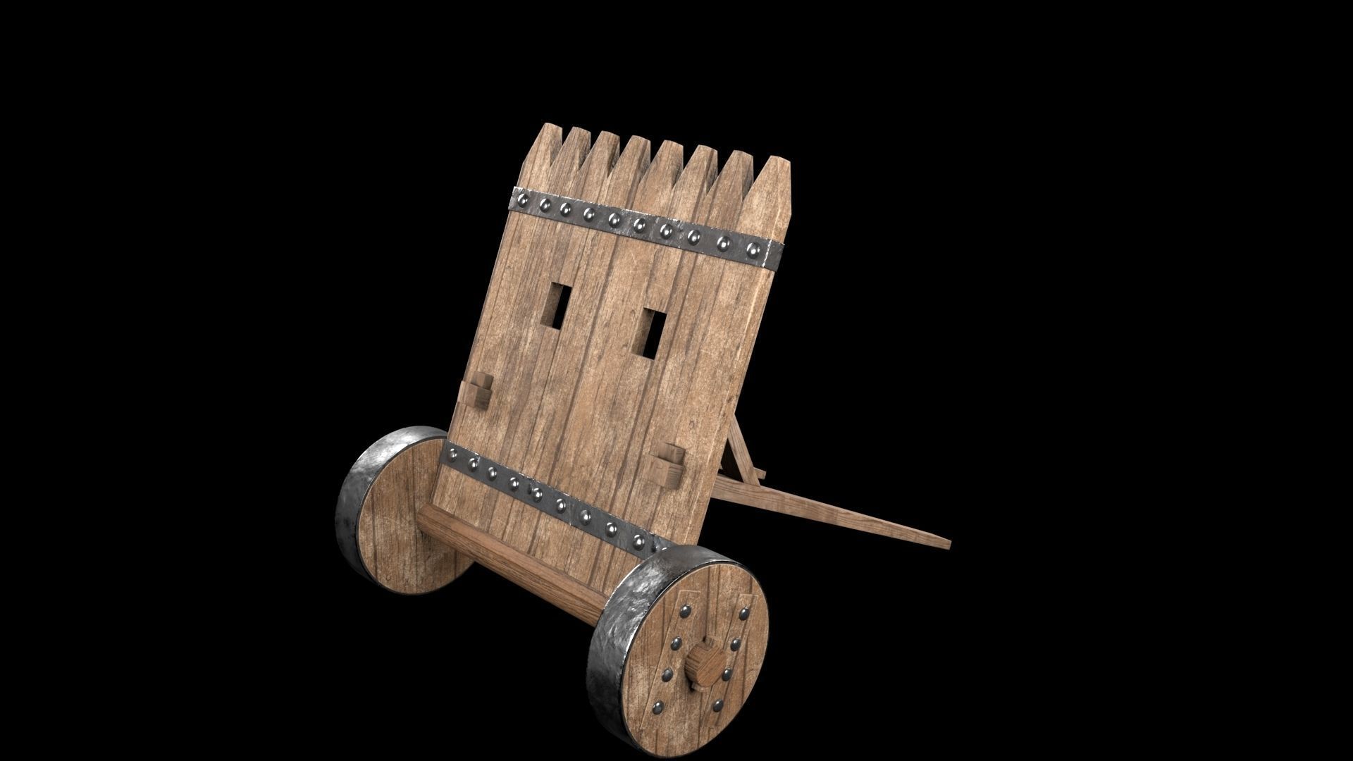 3d model Siege weapon Shield Low-poly 3D model_4