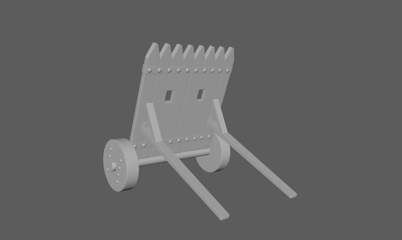 3d model Siege weapon Shield Low-poly 3D model_12