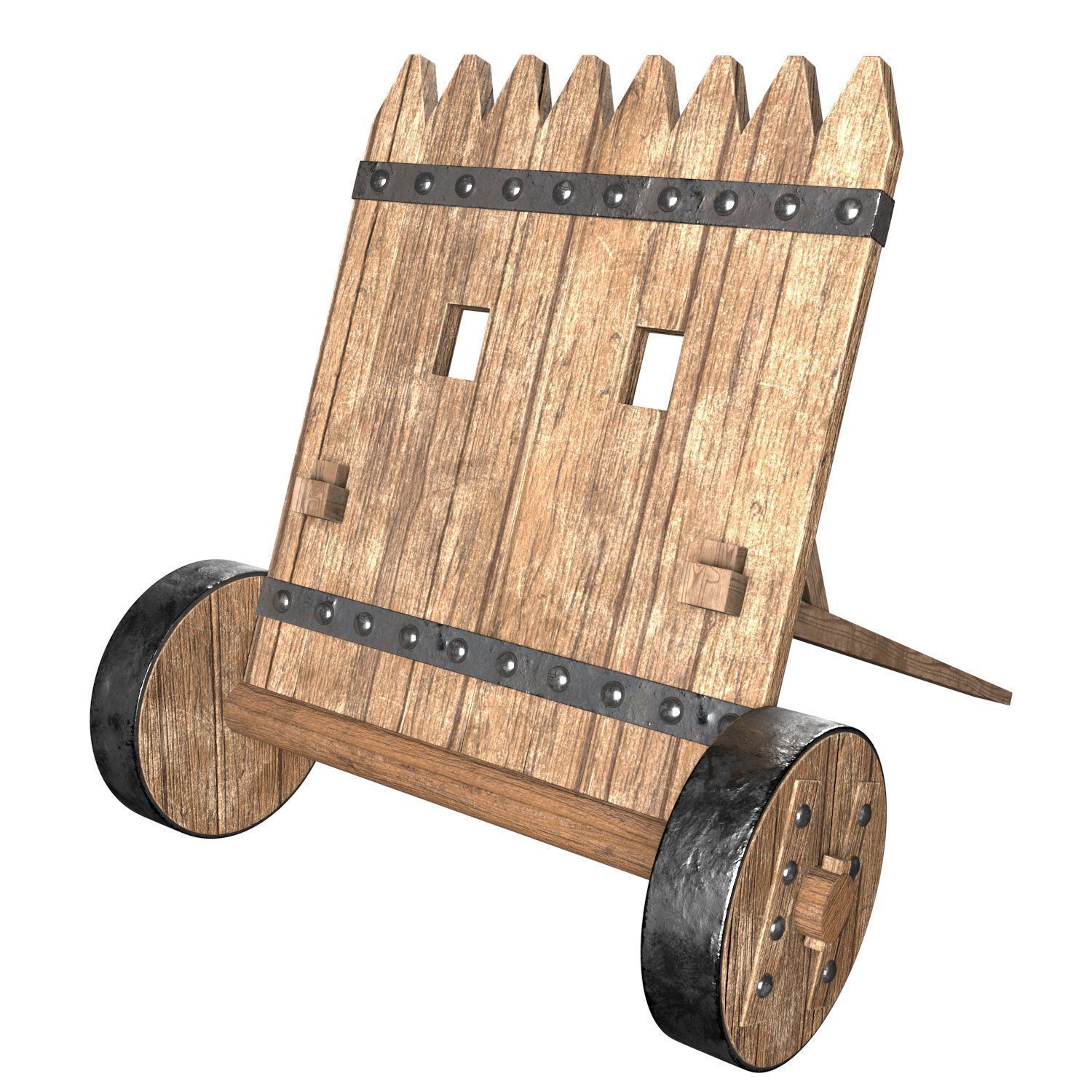 3d model Siege weapon Shield Low-poly 3D model_1