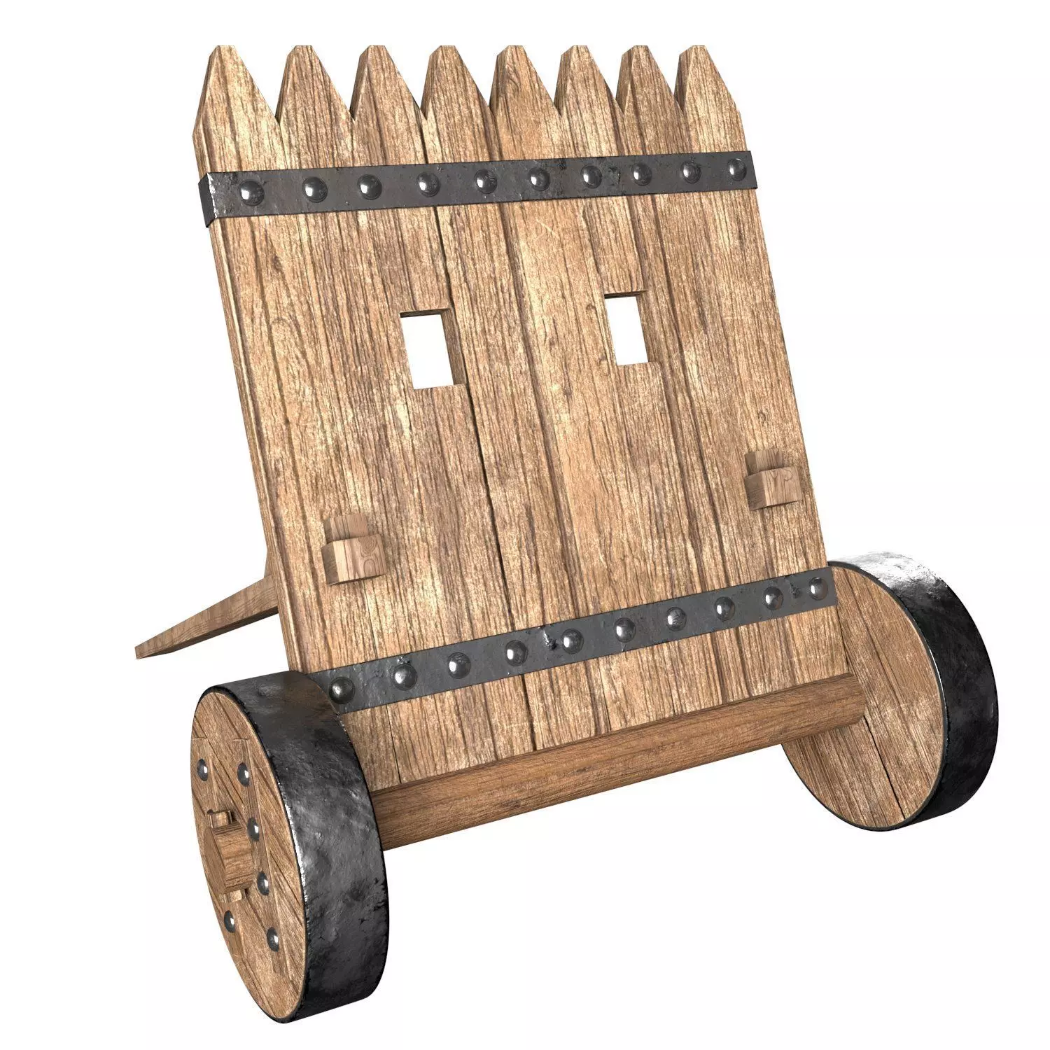 3d model Siege weapon Shield Low-poly 3D model_0