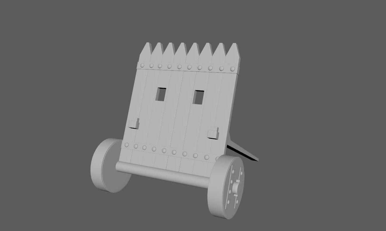 3d model Siege weapon Shield Low-poly 3D model_9