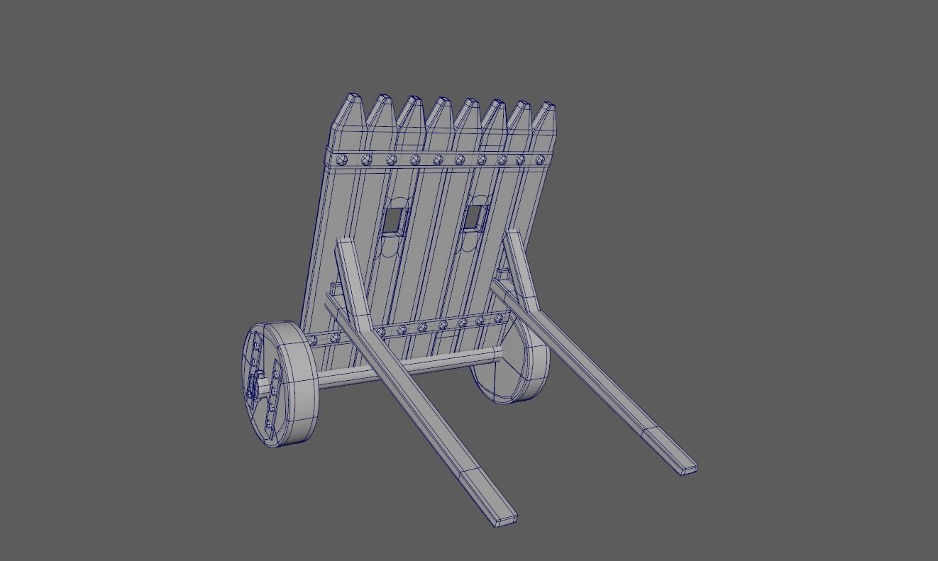 3d model Siege weapon Shield Low-poly 3D model_15