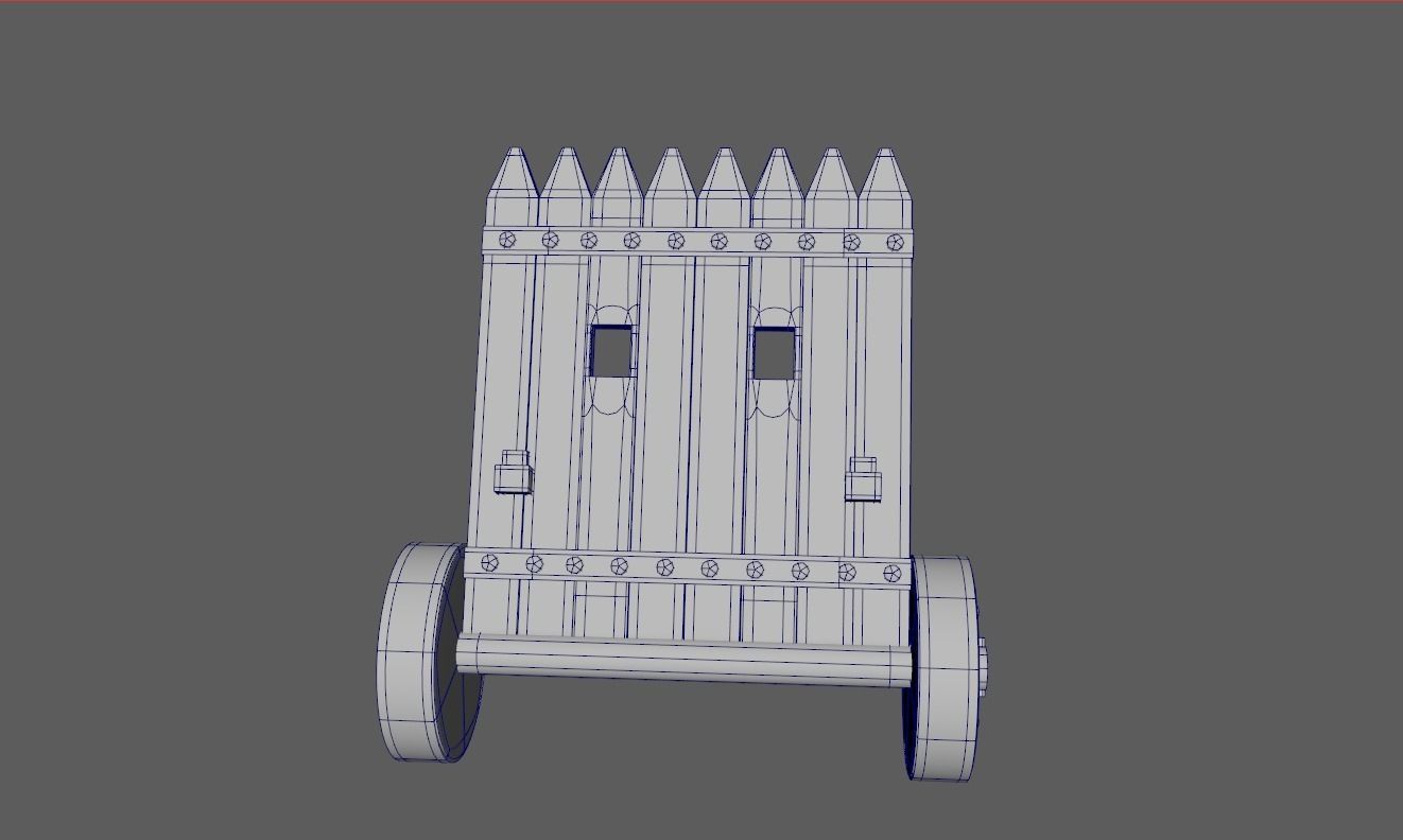 3d model Siege weapon Shield Low-poly 3D model_13