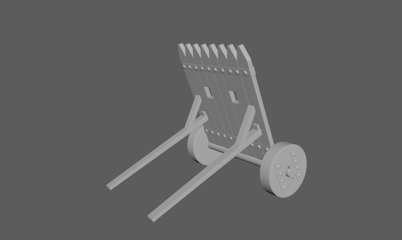 3d model Siege weapon Shield Low-poly 3D model_11