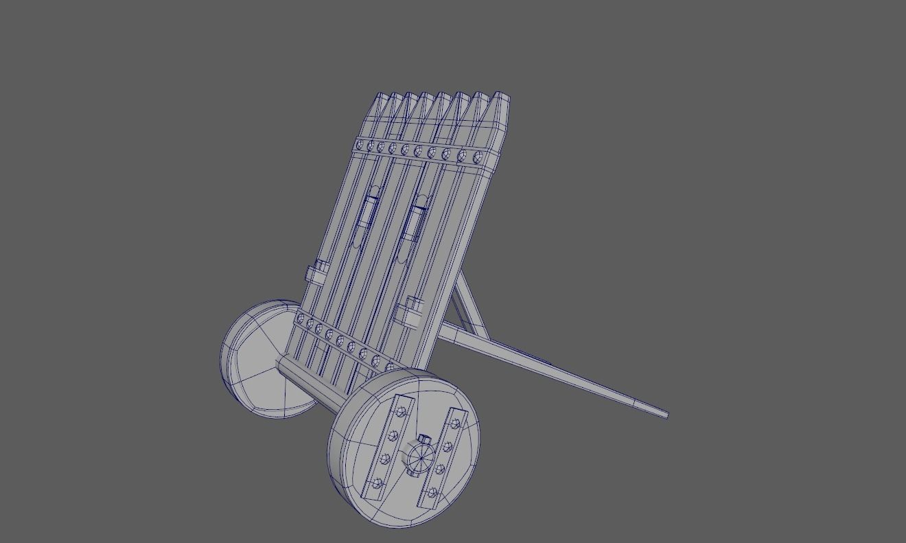 3d model Siege weapon Shield Low-poly 3D model_14