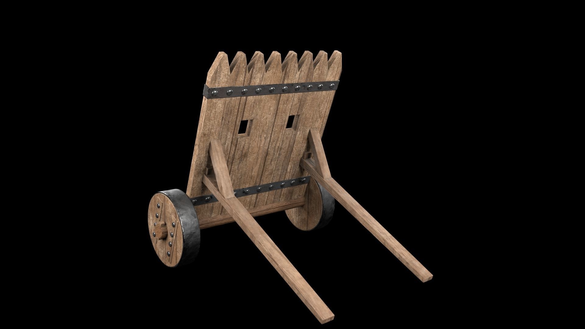 3d model Siege weapon Shield Low-poly 3D model_8