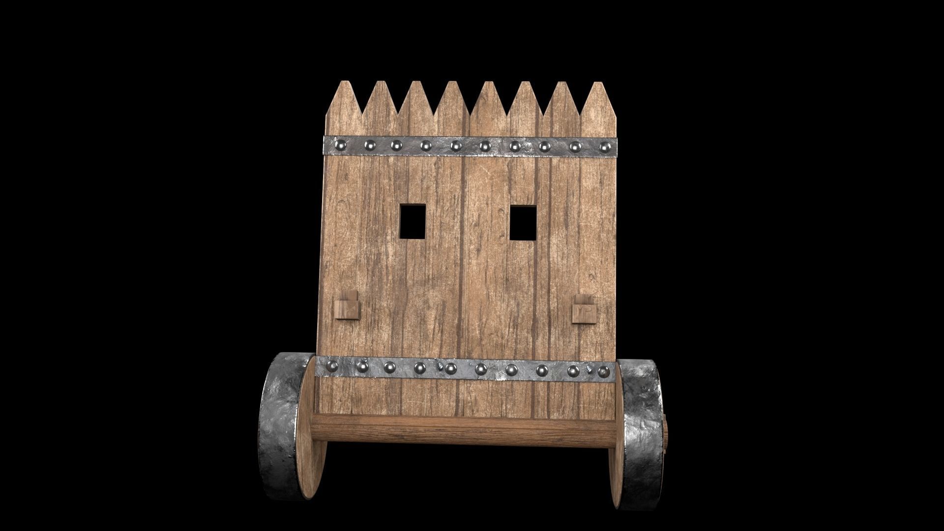 3d model Siege weapon Shield Low-poly 3D model_6