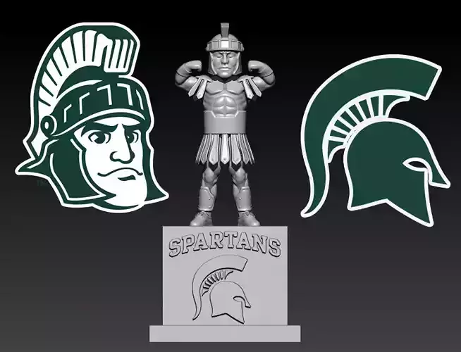 NCAA - MICHIGAN STATE SPARTANS FOOTBALL MASCOT STATUE 3D print model