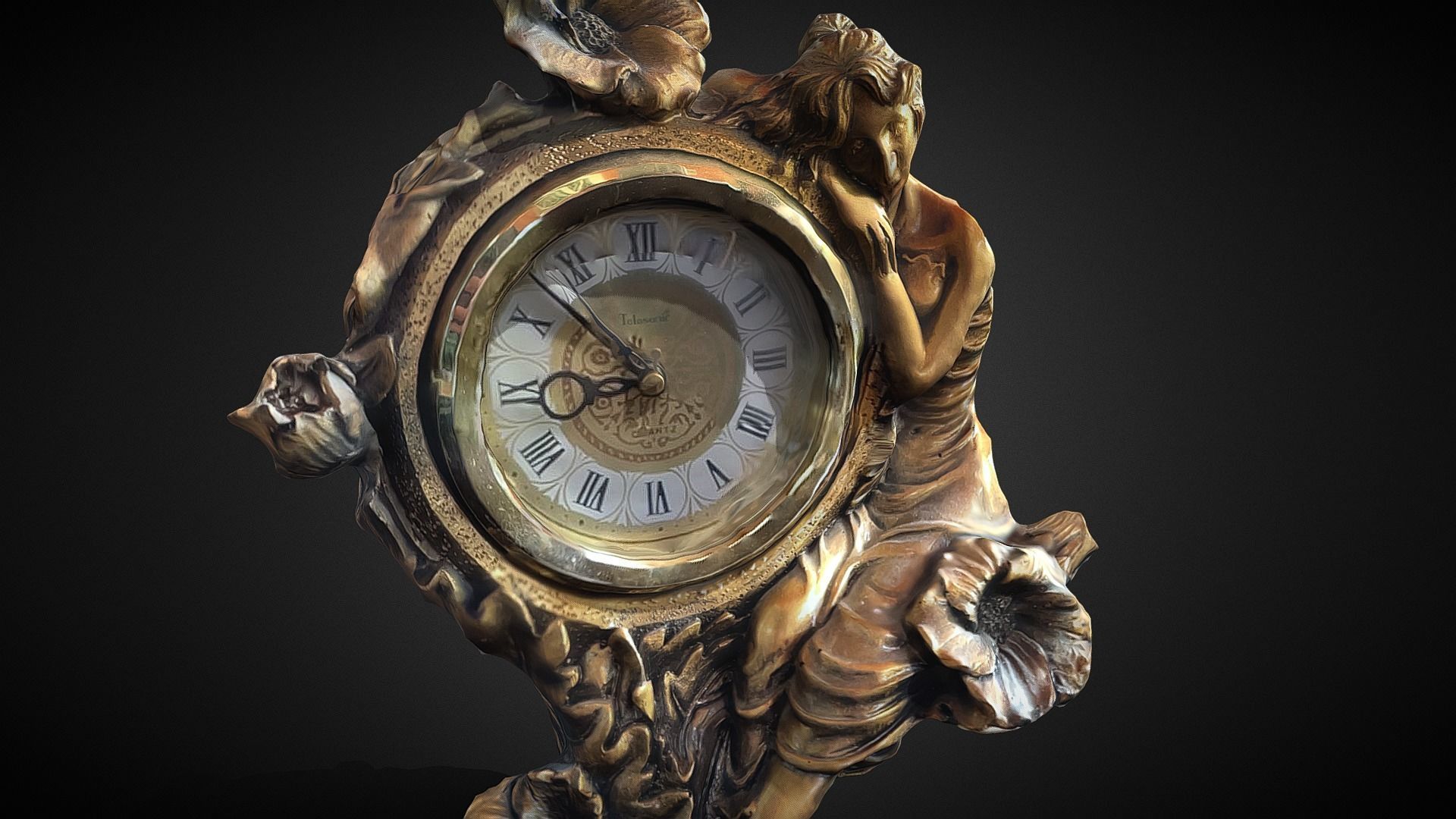 vintage clock v1 3D print model_3